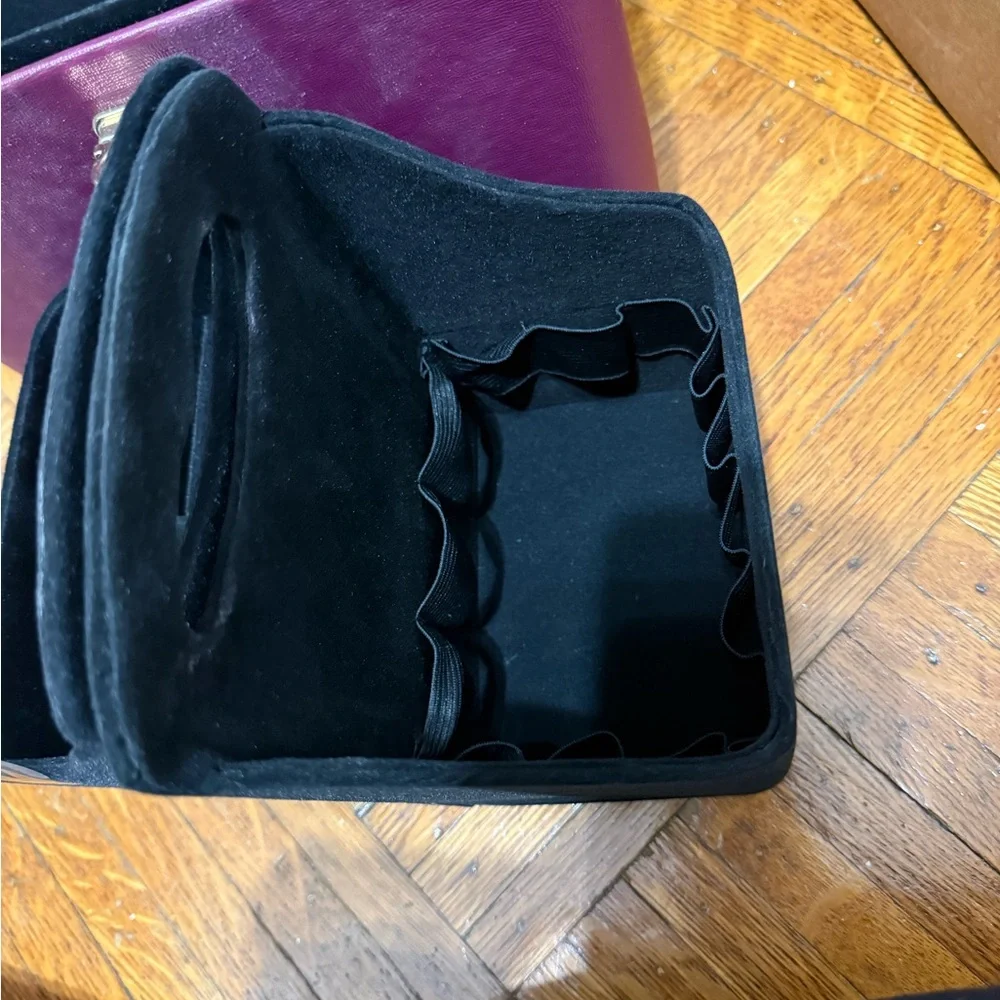 Makeup Purple Box Bag with Gold Accent - Picture 8 of 10